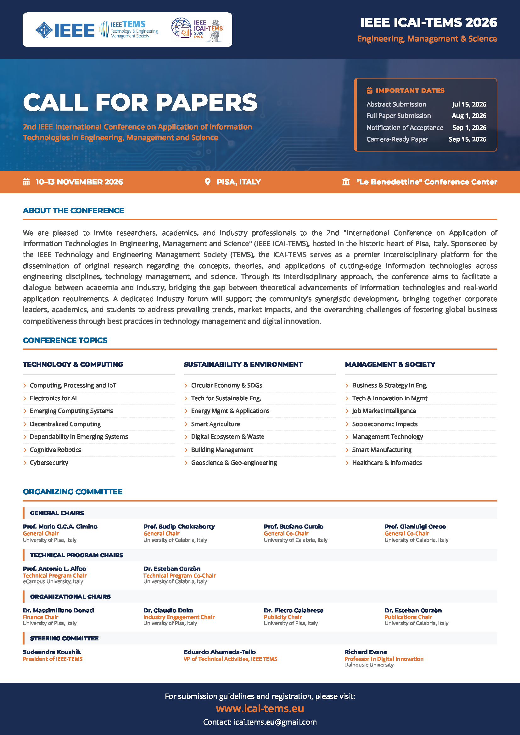 ICAI-TEMS 2026 Conference Flyer Preview